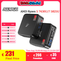 ACEMAGIC Mini Gaming PC AMD R7 5825U/R5 7430U Processor Small Form Factor Desktop Computer Support WiFi6/BT5.2 Office Business