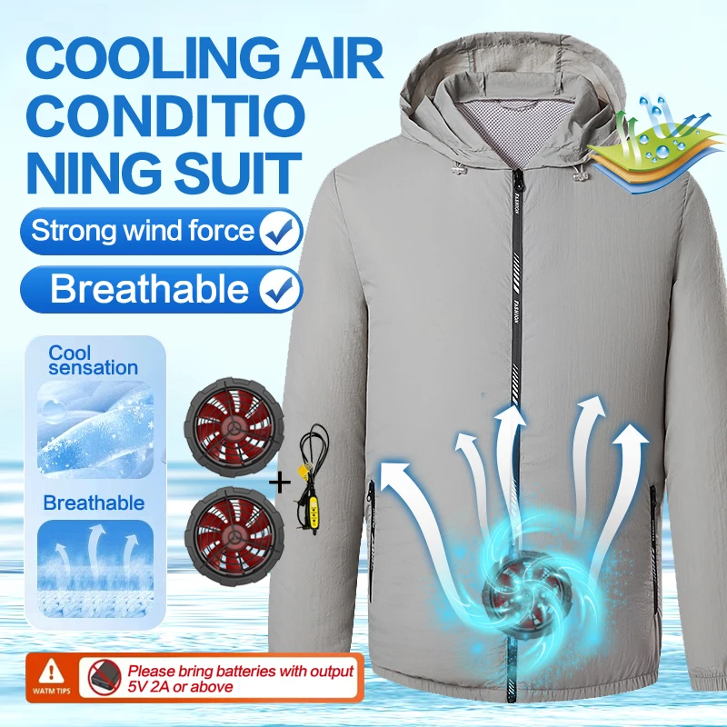 

Summer sun protection clothing, air conditioning suits with fans for cooling, outdoor work heat prevention, charging, men's and
