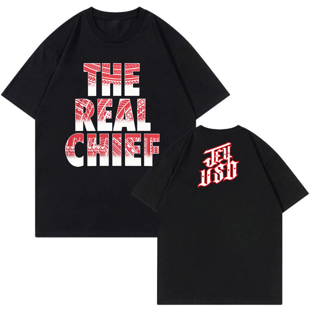 Jey Uso The Real Chief T-shirt Crewneck Short Sleeve Cotton Tee Women Men Streetwear Fashion Clothes