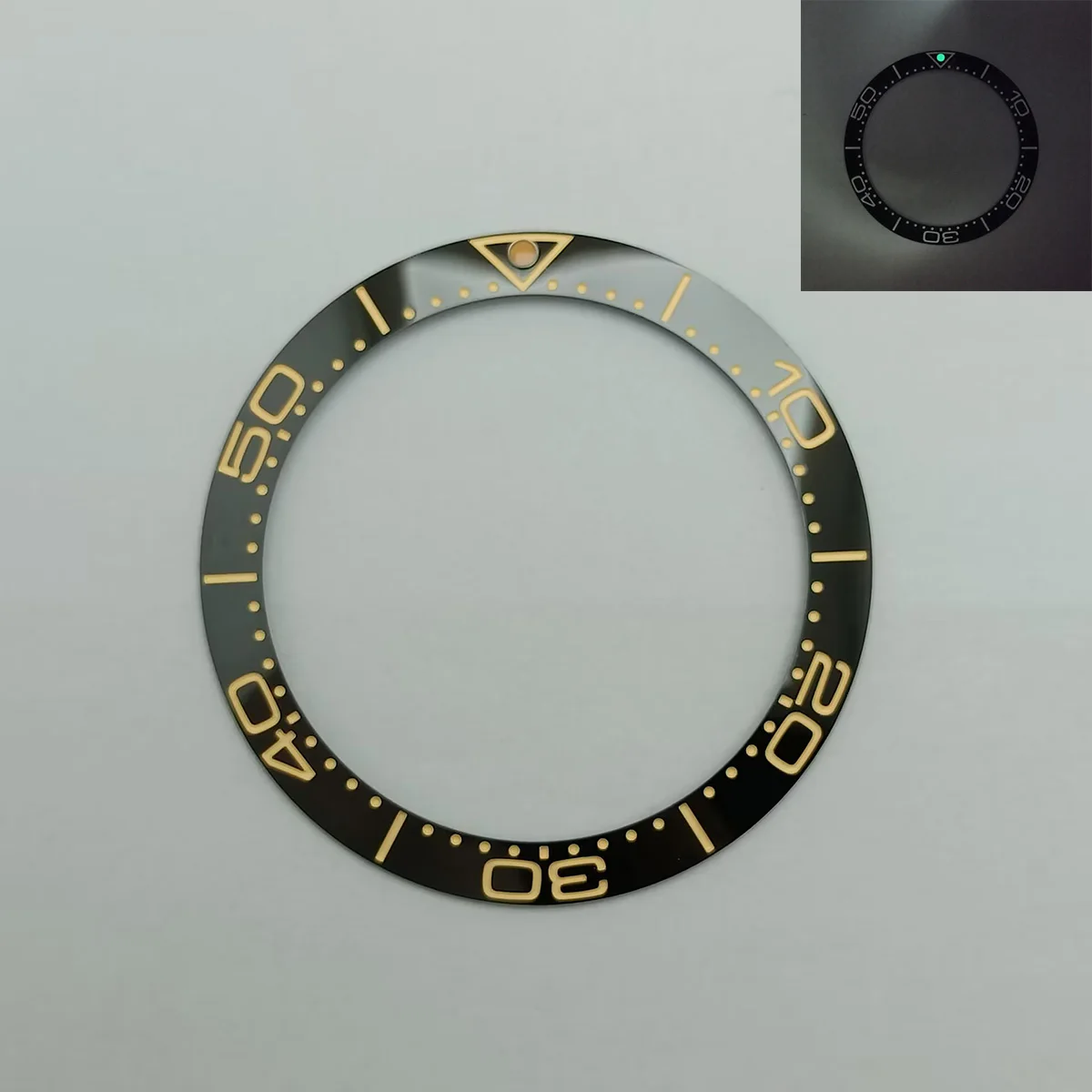 Sloping Ceramic Bezel Insert 39.3mm*31.8mm Watch Replacement Watch Parts