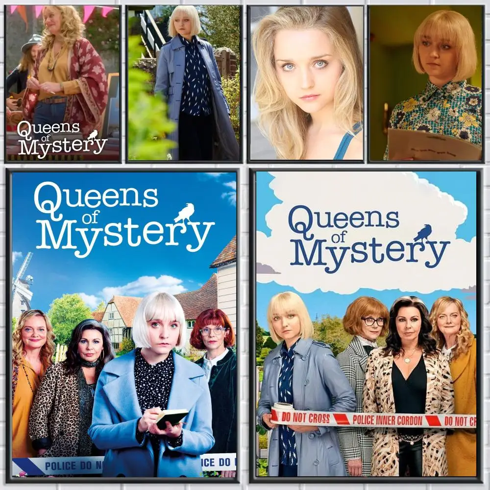 tv series Q-Queens of Mystery-Y Poster Peel and Stick Wall Art for Cafe Office Bar and Home Decoration