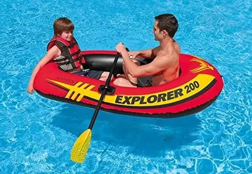 

Explorer Inflatable Boat Series: Dual Air Chambers Welded Oar LocksGrab Handles Bow RopeSporty Design