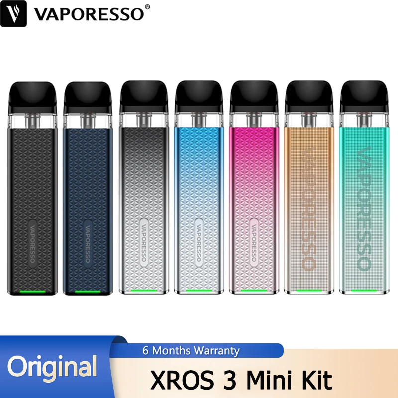 Original Vaporesso XROS 3 Mini Kit 1000mAh Battery Vape with 2ml XROS Pod Cartridge MTL to RDL E Cigarette Vaporizer