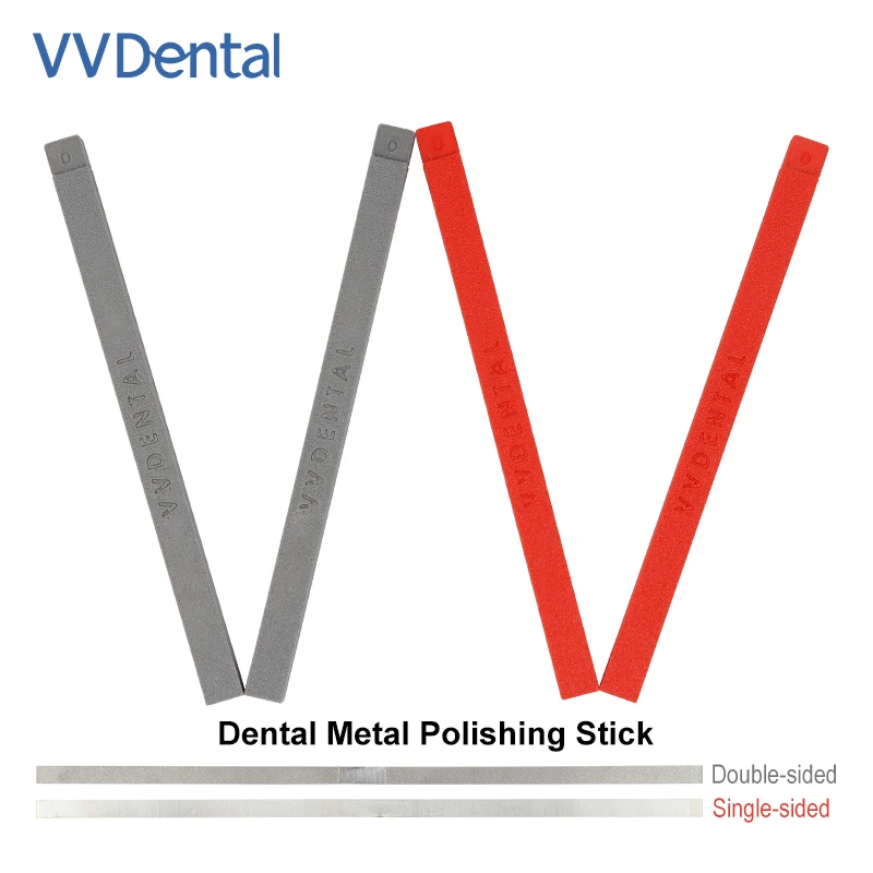 VVDental 5pcs/box Dental Metal Polishing Stick Single/Double Sided Tooth Interdental Resin Surface Grinding Whitening Sanding