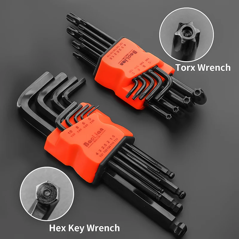 MUQZI Torx Wrench Set Hex Key Allen Wrench Set With Ball L-Key MTB Road Bike Repair Tool