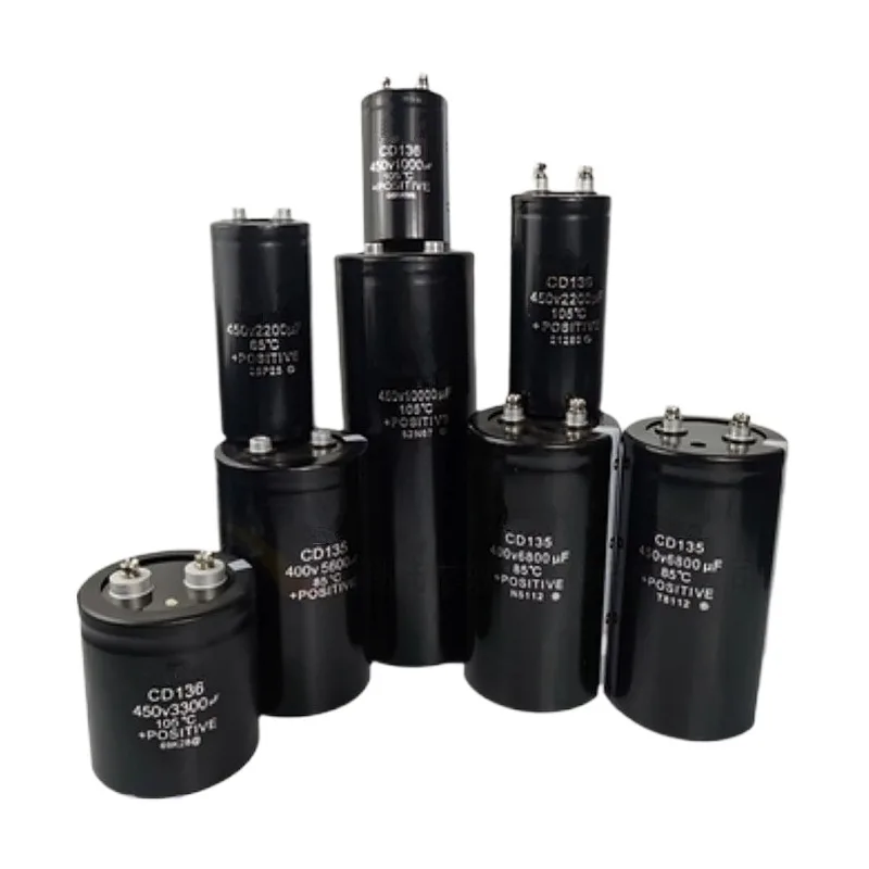 400V 450V Electrolytic Capacitor 1000UF 1800UF 2200UF 2700UF 3300UF 3900UF 4700UF 5600UF 6300UF 6800UF 8200UF 10000UF Screw Feet