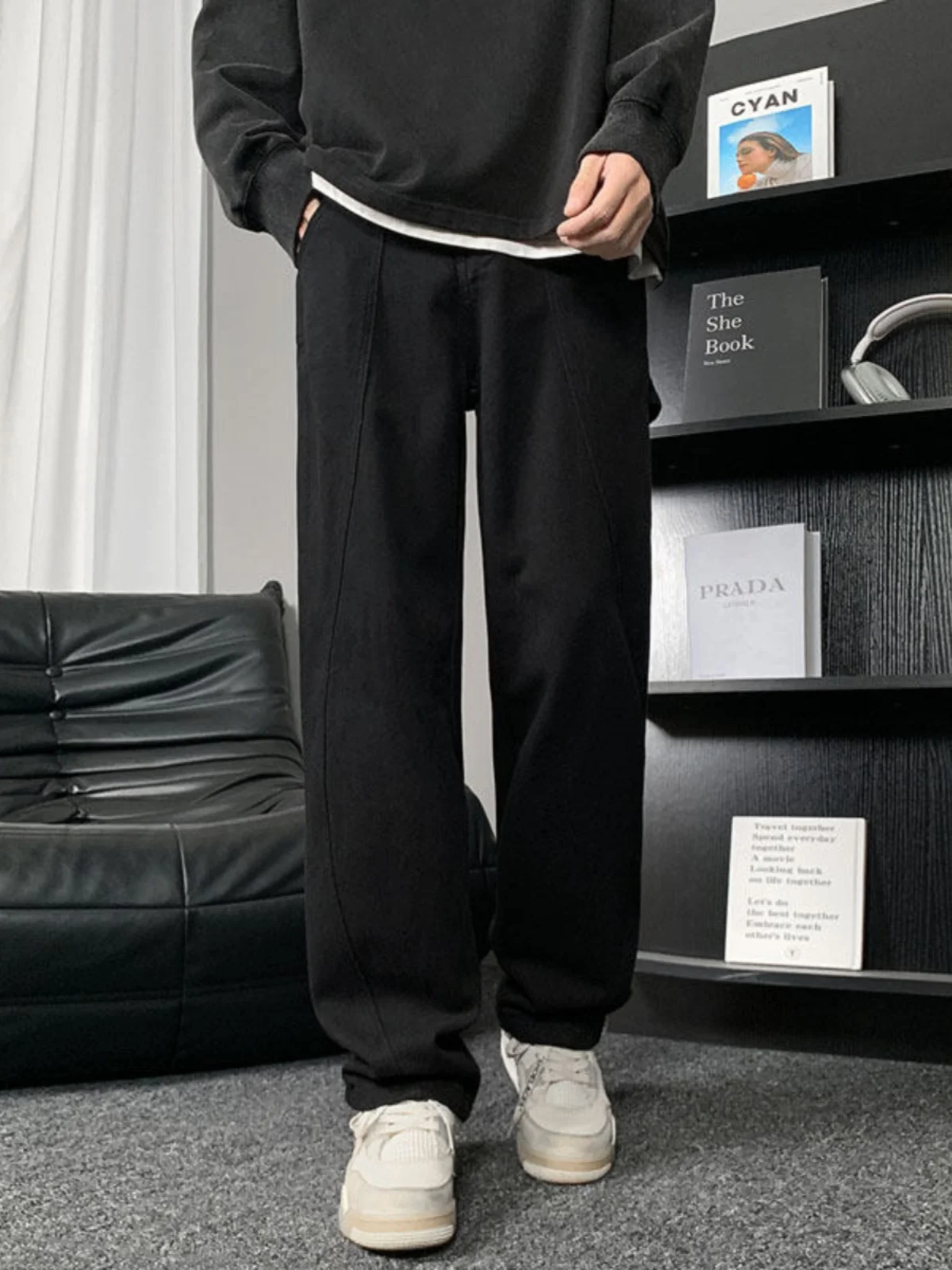 

Мужские джинсы Bla Straight Leg в американском стиле, весна-осень, новые, стильные, уличные, износостойкие, свободного кроя