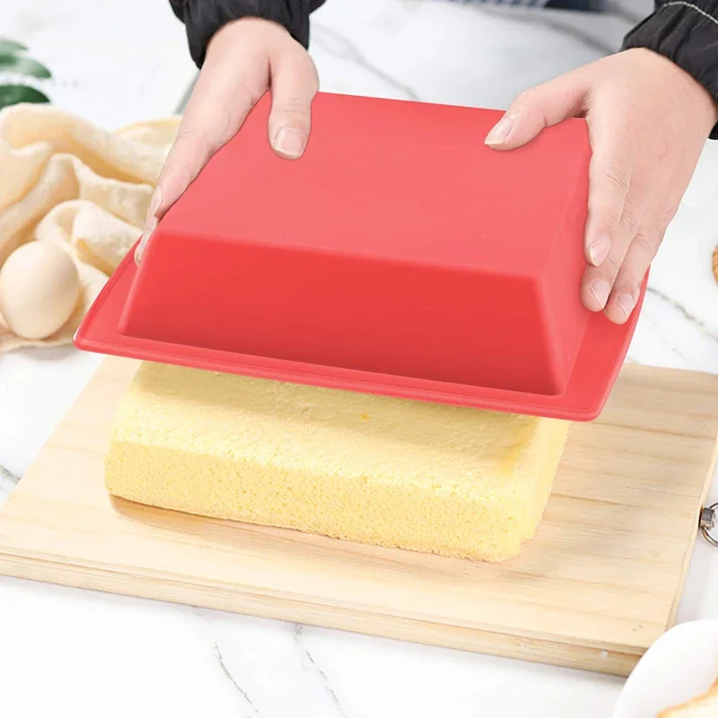 8 x 8 Inch Silicone Square Cake Pans Deep Silicone Baking Mold Angel Food Cheesecake Baking Dish Brownie Pan Bpa Free       0142