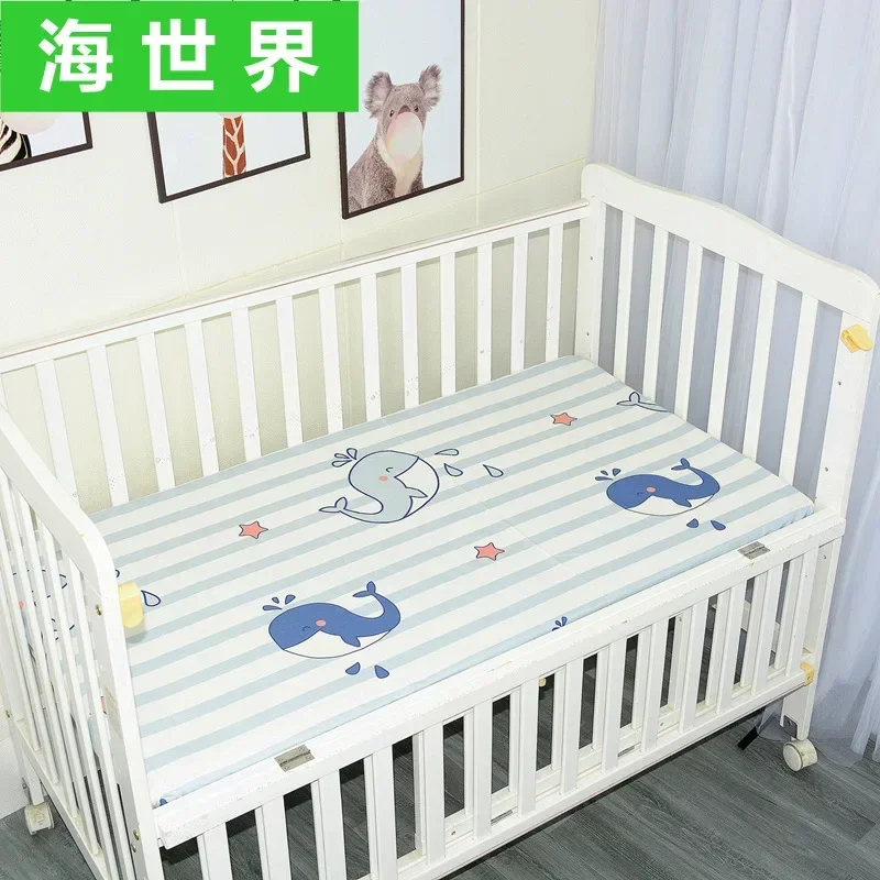 120*60cm / 130*70cm Baby Bed Sheet 100% Cotton Crib Fitted Sheet Soft Baby Bed Mattress Cover Protector