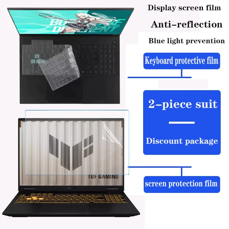 for 16inch ASUS TUF Gaming 16 2026-FX610JP Keyboard film notebook HD screen film privacy protection anti-peep film Tempered