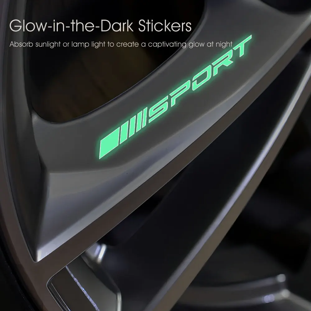 Fashion 4pc Car Stickers Wheels Rims Sport Racing DIY Stripes Decorative Stickers Car Styling SUV Truck Adhesive Accessories