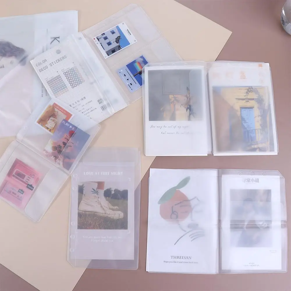 Organizer File Holder Stickers Storage Scrapbook PVC Notebook Pouch Bags Document Filing Bags Binder Pockets Binder Folders