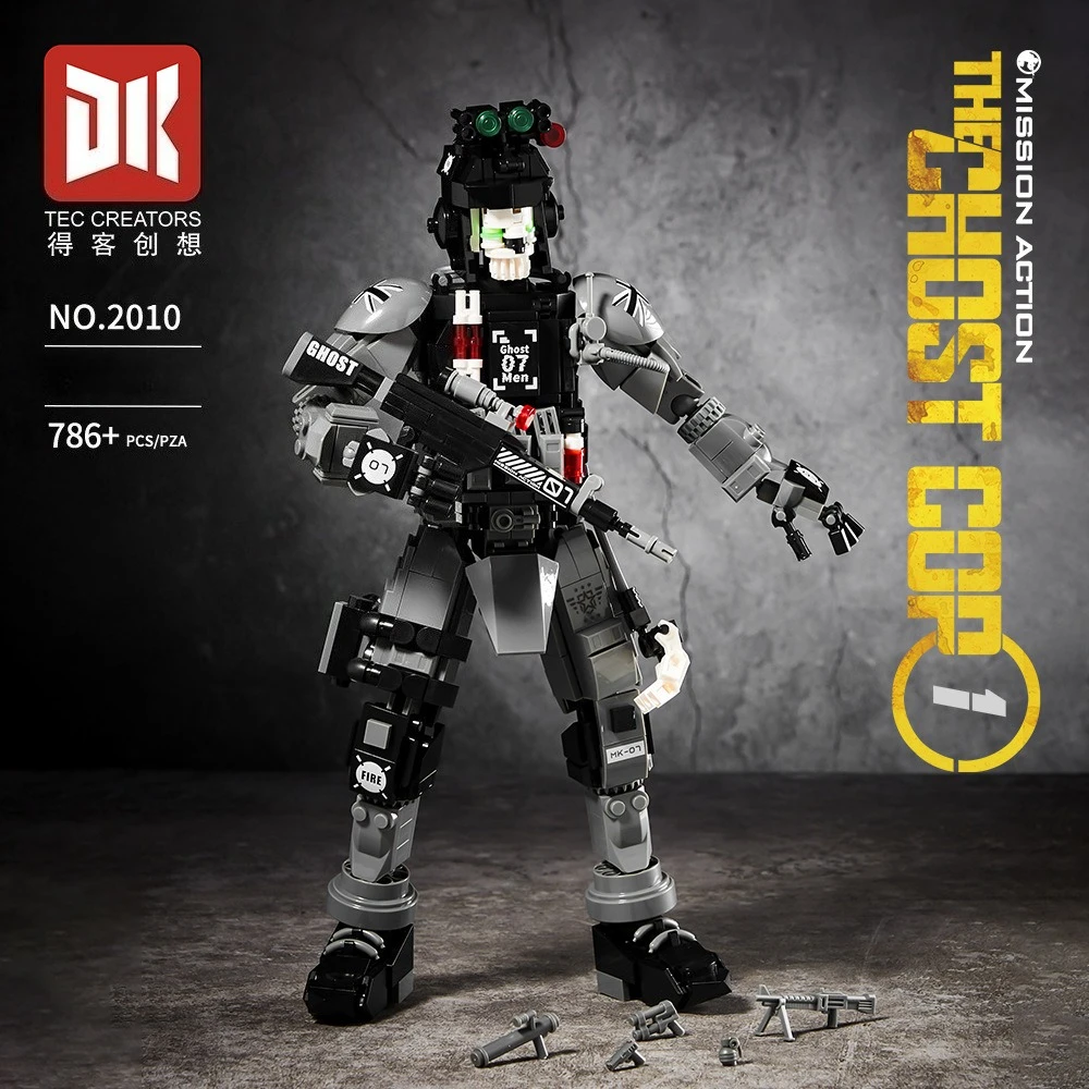 

Креативный конструктор Deke 2010 Ghost Police, подходит для детей и взрослых, подарок на день рождения для мальчиков, украшение.