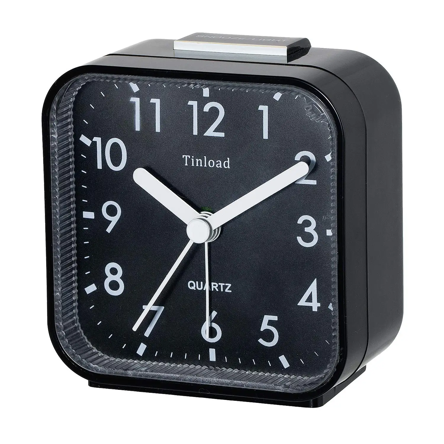 Small Battery Operated Analog Travel Alarm Clock Silent Non Ticking, Gentle Wake, Ascending Beep Sounds,, Customized