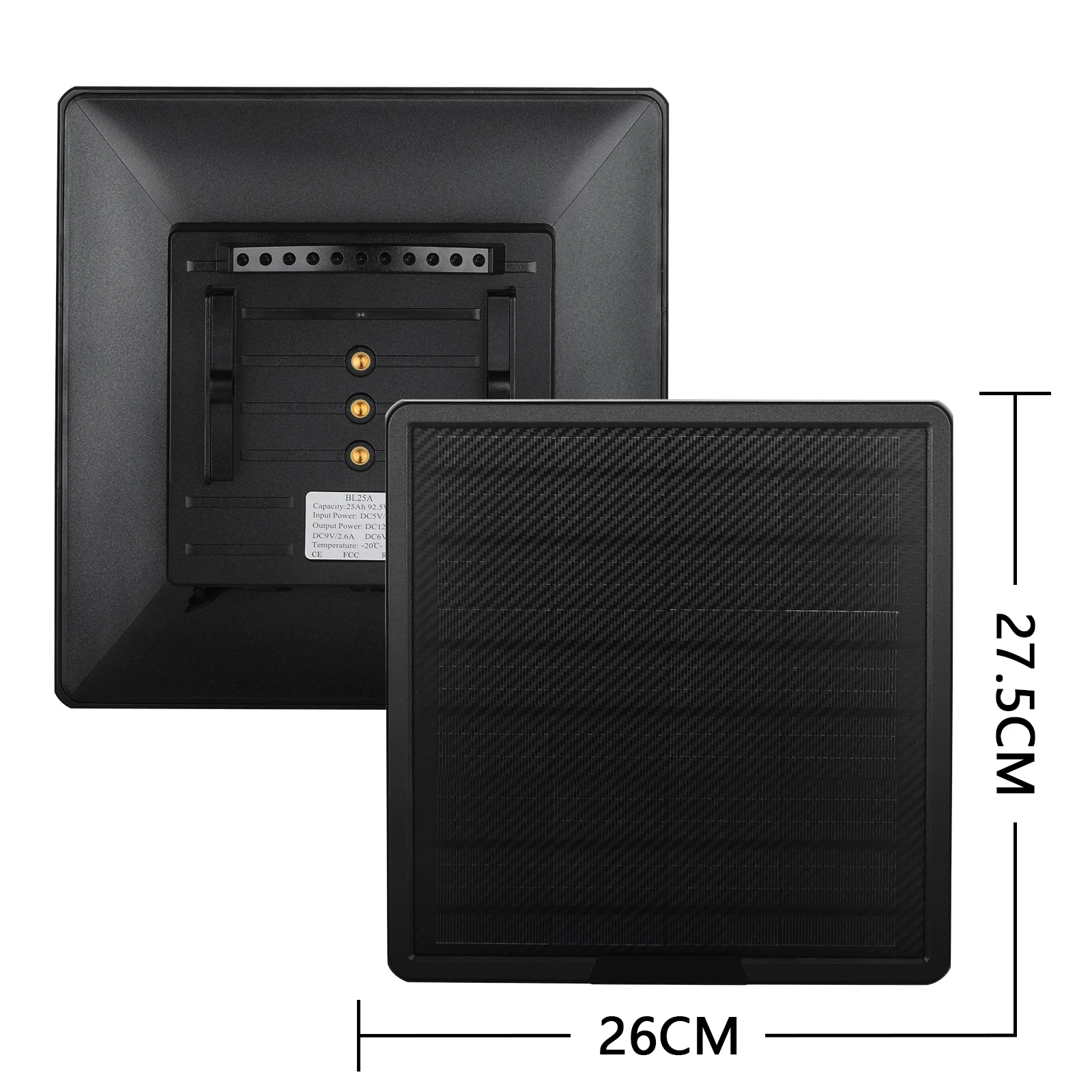 Solarladegerät-Set für Mobilfunk-Wegkamerafallen, Solarpanel mit Typ-C, USB-Schnellladung, 6 V, 9 V, 12 V, 10 W, 25000 mAh – Detail 10