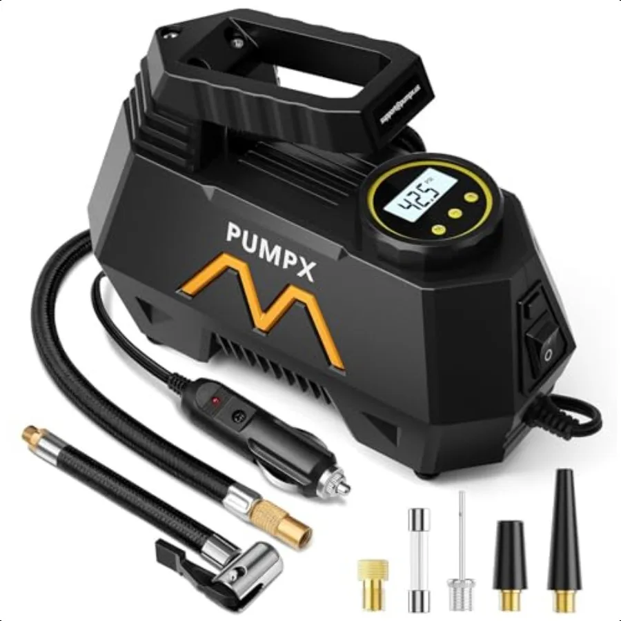 

Tire Iator Portable Air Compror 150PSI Tire Air Pump for Car Tires Car Accories Auto Pump 12V DC with Digital Prure Gauge and L