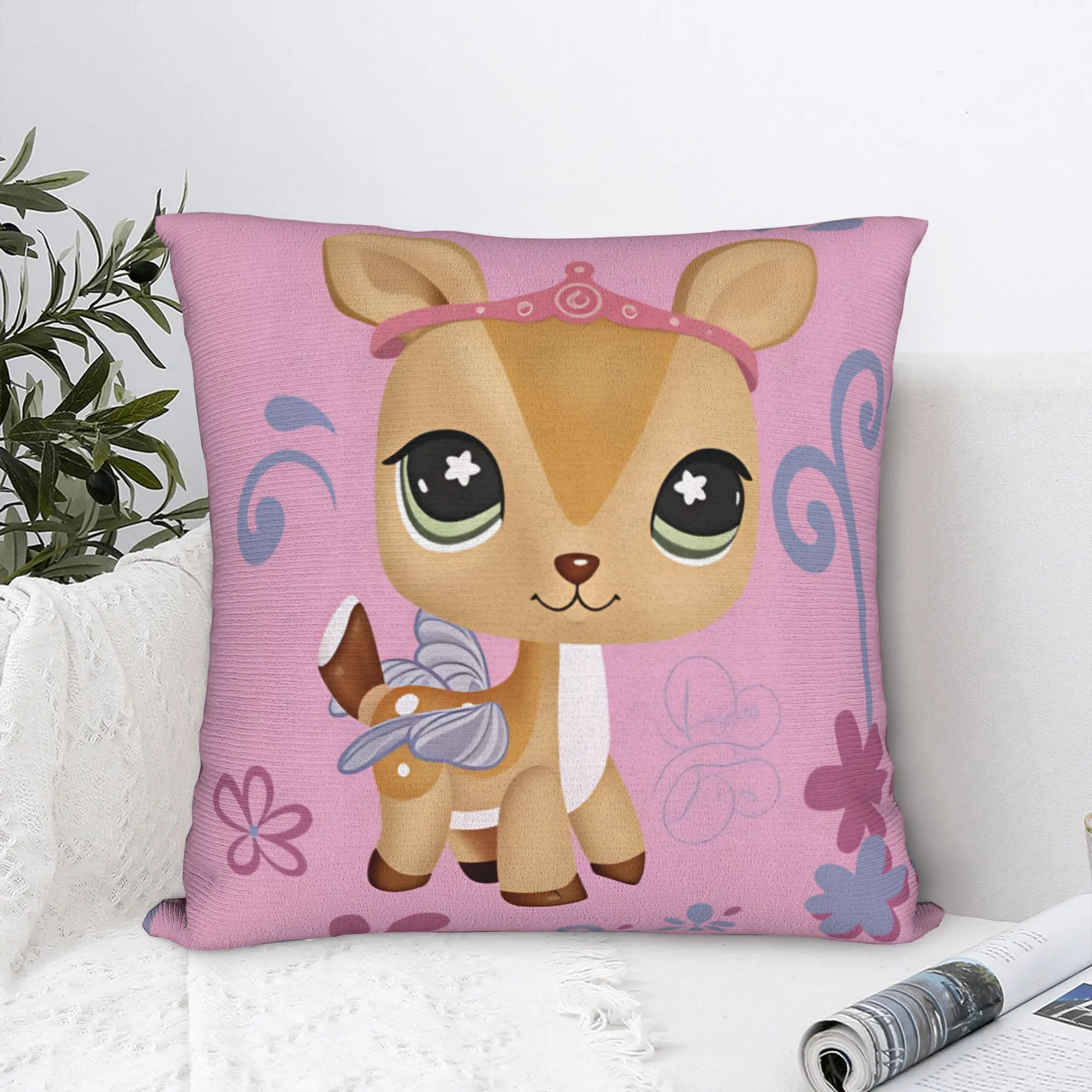 Littlest Pet Cute Pillowcases Kawaii Pillow Case For Office Car Home Decor Square Pillow Cover