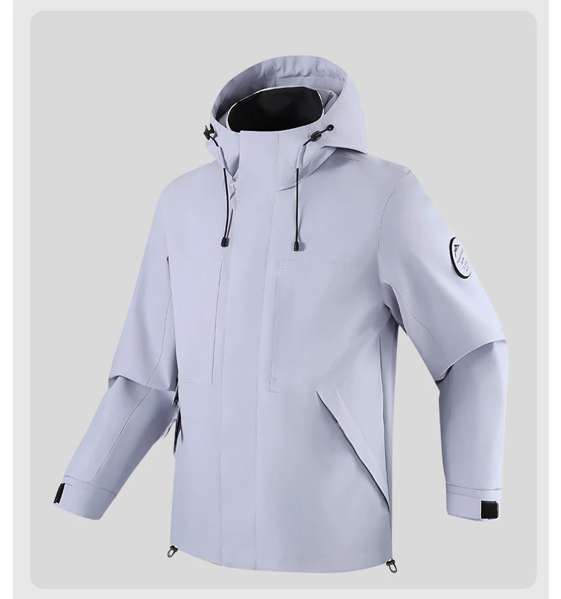 LNGXO Wasserdichte Windjacke für Damen und Herren, Outdoor-Sport, winddichte, einlagige Jacke, Wander-, Trekking-, Bergsteiger-Regenjacke – Detail 20