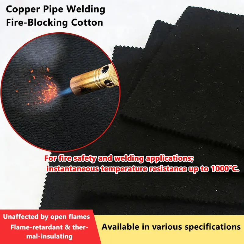 Fireproof Pad Black Welding Protective Blanket Insulation Pad High-Temperature Working Pad 30 * 20cm Fireproof Durable Camp 2026