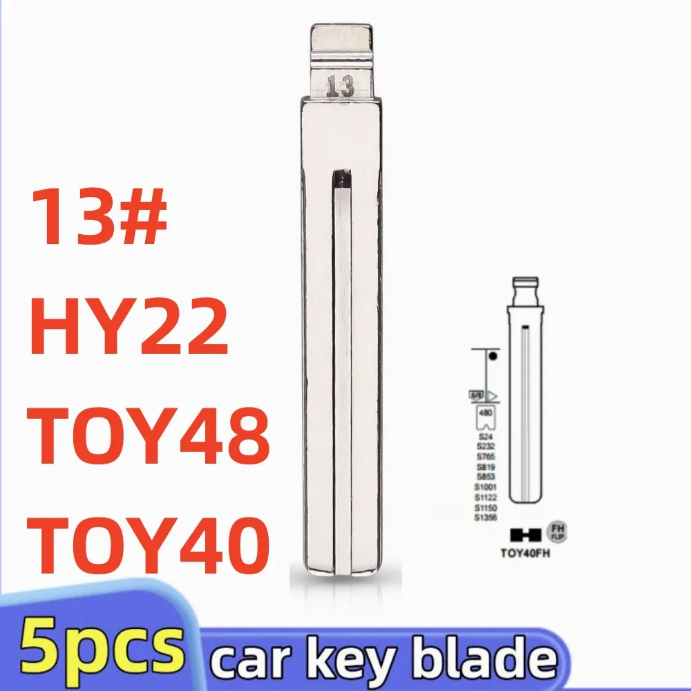 5pcs/lot 13# KEYDIY Universal Remotes Flip Blade For VVDI JMD KD Remote HY22 TOY40 Toy48FH IX35 Verna