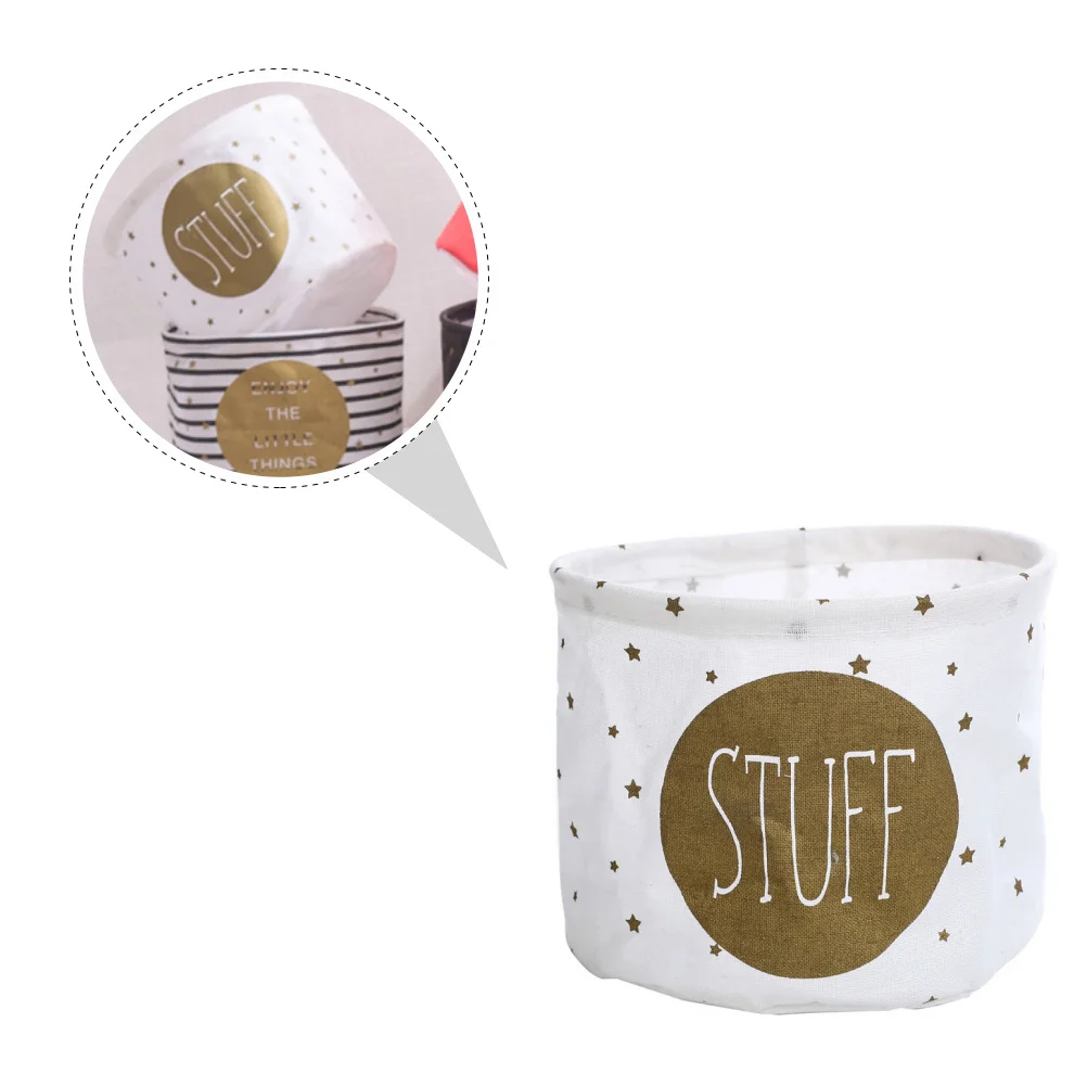 

1Pcs Cotton Storage Basket Desktop Organizer Foldable Large Capacity Bin for Closet Floor Use Stylish Home Storage Solution