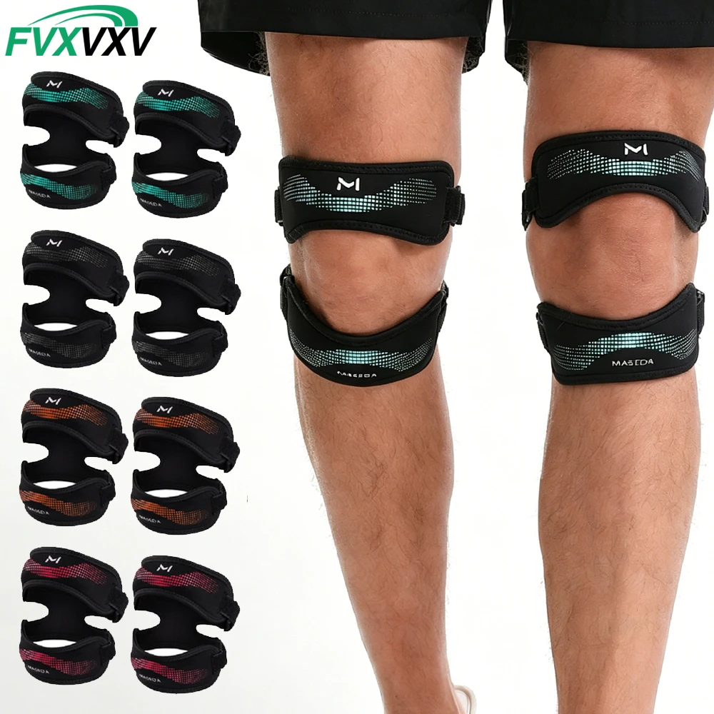 Patella-Sehnenbandage - Kniebandage mit offener Patella, leichte Neopren-Stabilisatorbandage für Damen und Herren, zum Laufen, für den Sport