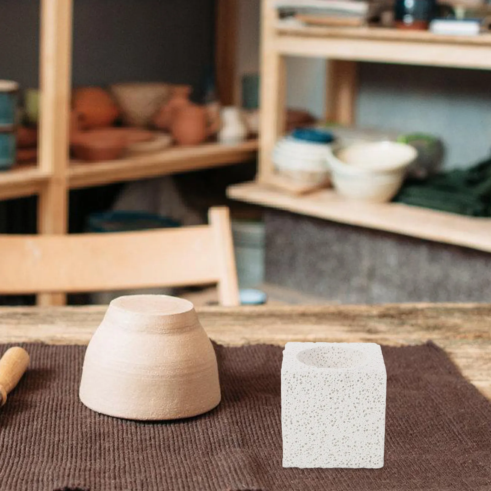 Ceramic Kiln Plug Square Design Sturdy Heat Resistant Pottery Kiln Stopper for Easy Interior Observation Stable Non Slip Firing