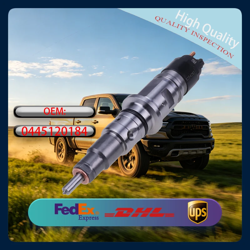 Common Rail Diesel Fuel Injector 0445120184 Compatible with Cummins 4981077 6.7L ISB QSB Engine