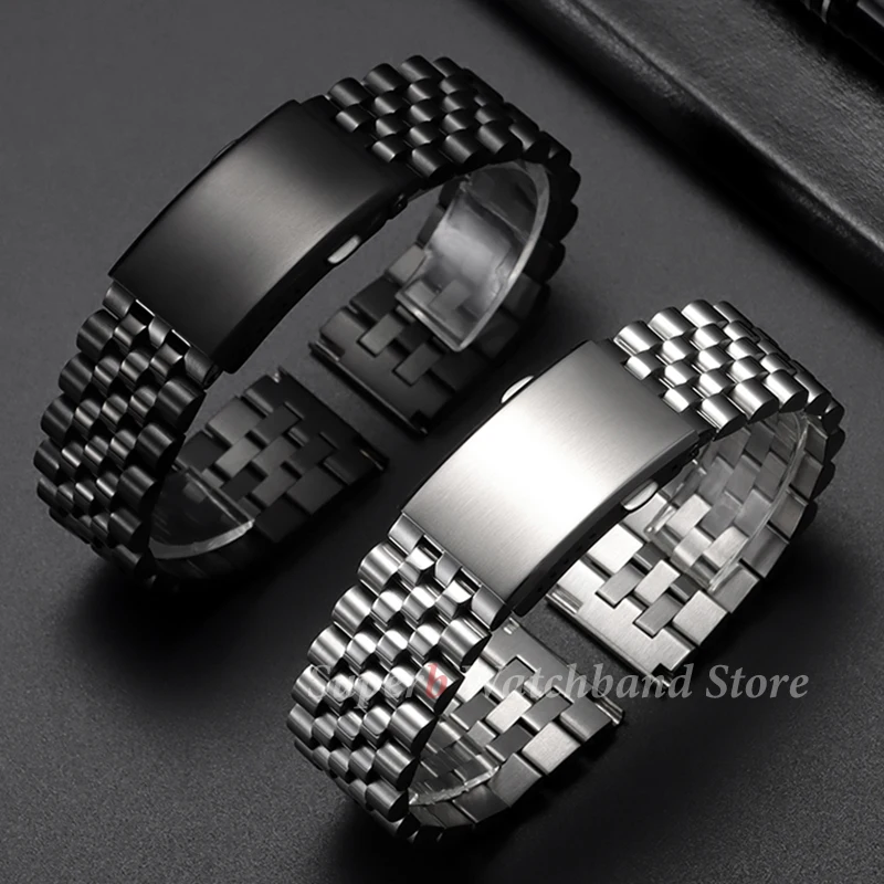 

Premium Stainless Steel Strap for Jubilee Diving Metal Watch band for Seiko Wristband 20mm 22mm Solid Buckle Screw Remove Link
