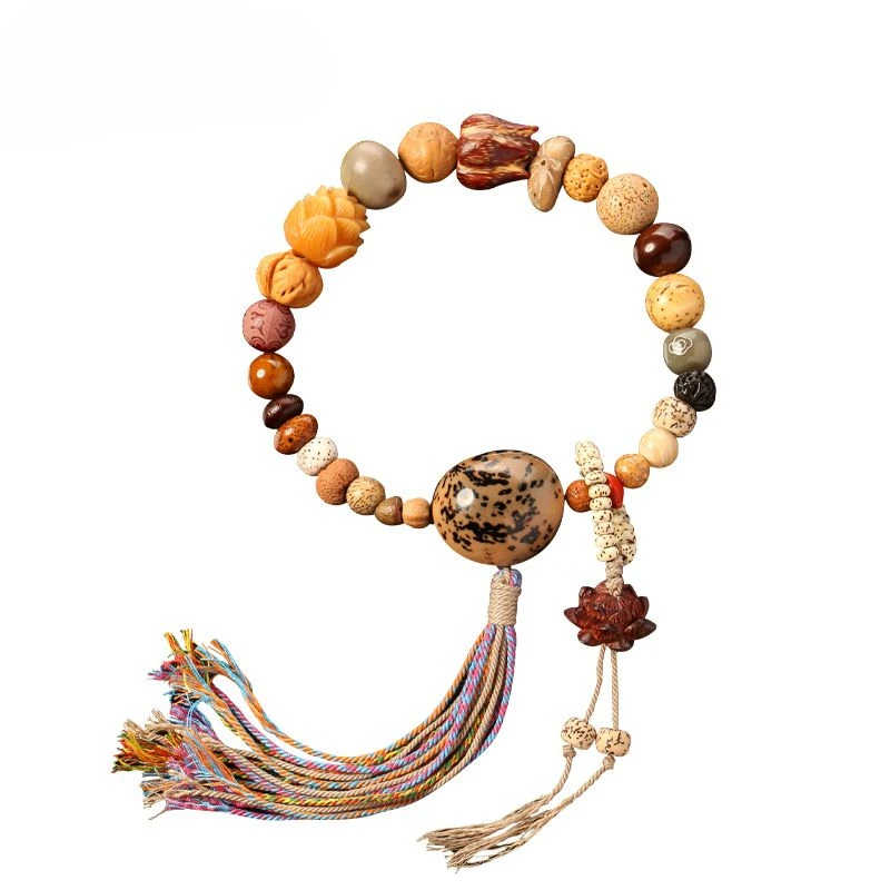 UMQ Original Ankang Jitai 18-Seed Bodhi Bracelet Genuine Lotus Handheld Prayer Beads for Men and Women