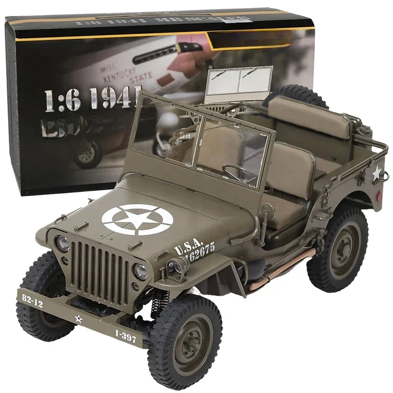 1941 MB Scaler Willys JEEPS All Terrain Oil Shocks 1/6 Scale 4WD Remote Control RC Crawler Hobby Model Toy