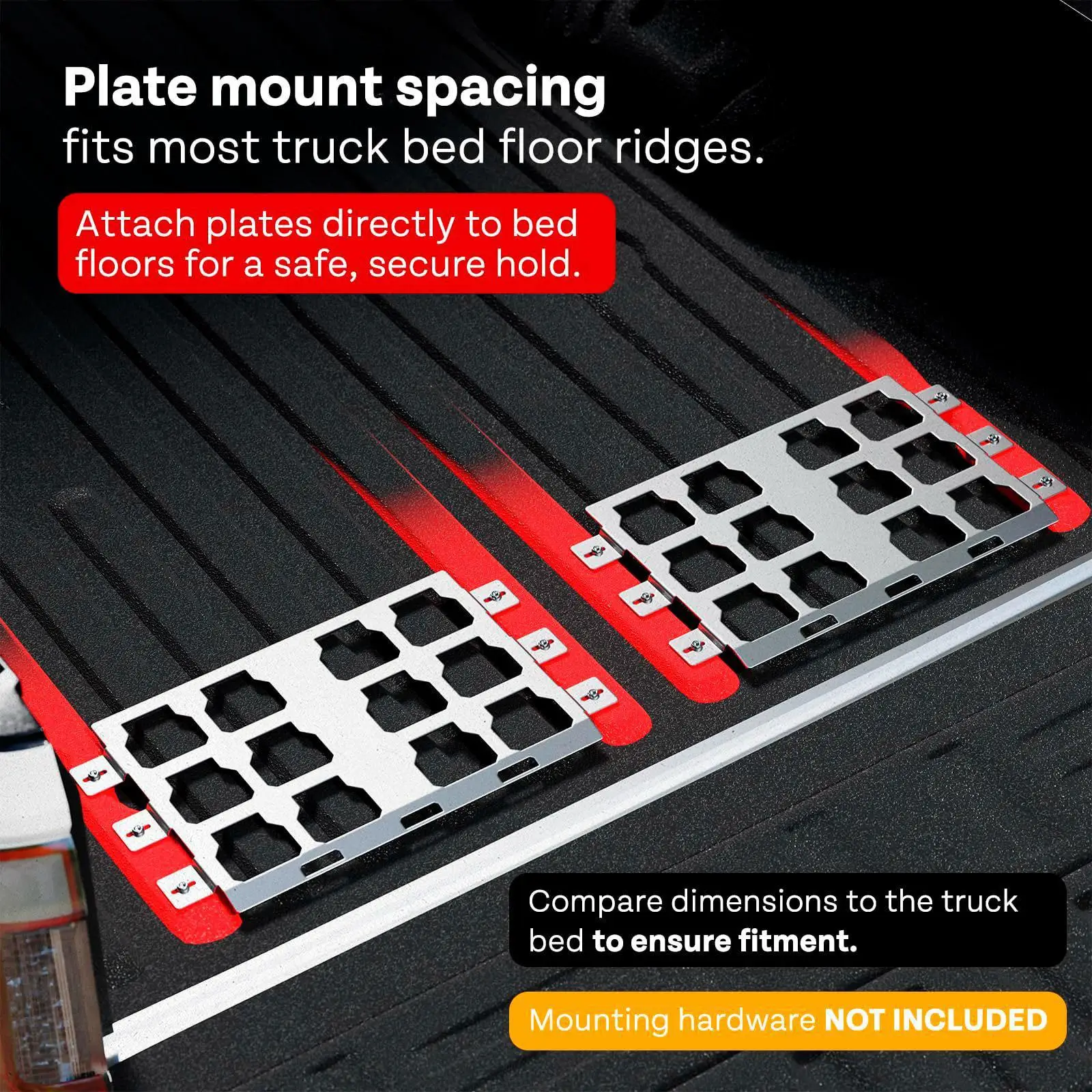 

Universal Steel Truck Bed Mounting Plate for Battery Holder Box Rack Organizer Bracket Floor Fix