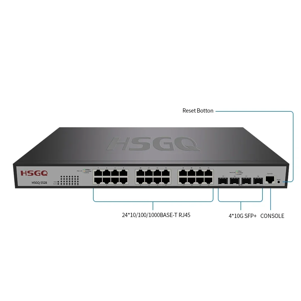 

HSGQ-5528 128G автоматические сетевые коммутаторы Poe 24-портовый 10/100/1000 RJ45 оптоволоконный безопасный промышленный коммутатор Ethernet в наличии HSGQ