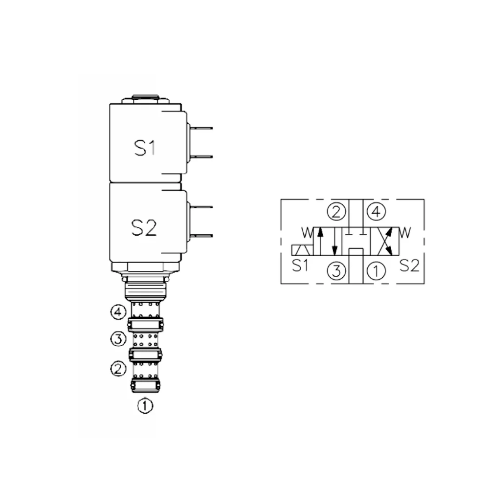 Hot selling original quality hydraforce genuine hydraulic parts solenoid control hydraulic valve