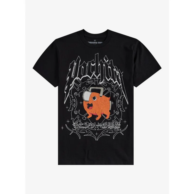 

Denji Chainsaw Man Anime Gift t shirt Pochita Cyber Sigil Graphic Tee 100% cotton print Y2K clothes Large size Tops