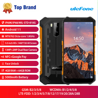 Ulefone Armor X5 Pro,4ГБ + 64 ГБ, 5,5 дюйма, 5000 мАч,Face ID, 4G, LTE, NFC, 8 ядер, Android 11