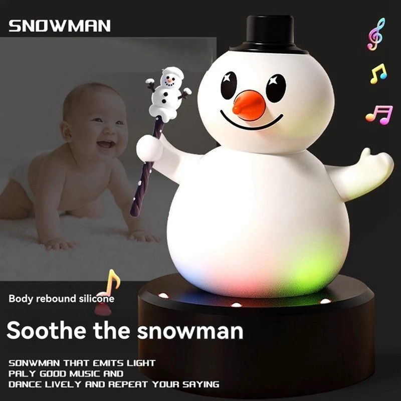 Talking Animated Snowman Christmas Snowman Toy Can Sings, Talks, and Dance Interactive Christmas Decoration
