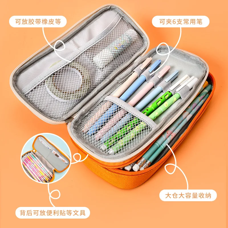 Multilayer Fold Creative Pencil Case for Boy Girl Pencilcases Pencil Bags Large Big Stationery Pen Box School Students Supplies