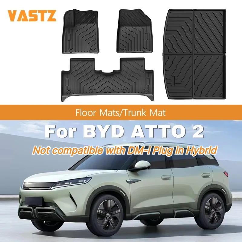 Autofußmatten für BYD ATTO 2 Yuan UP 2024 2025, TPE-Kofferraumauskleidung, rutschfest, waschbar, Schutzpolster für den Kofferraum, nicht kompatibel mit DM-i