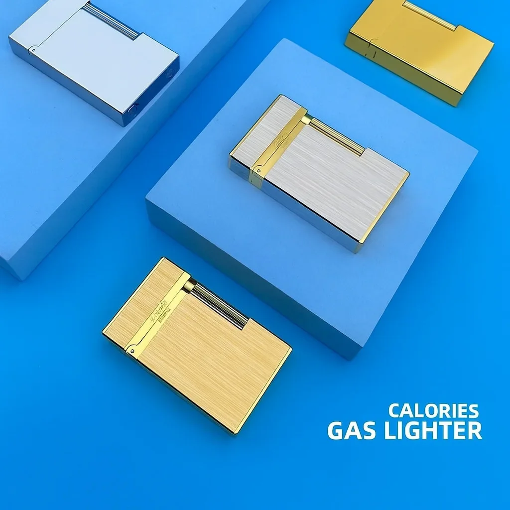 2026 Calories Loud Inflatable Brass Sliding Lighter High-end Gift for Men