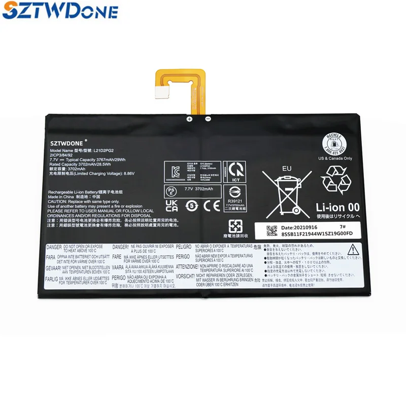 Sztwdoing – batterie de tablette pour lenovo