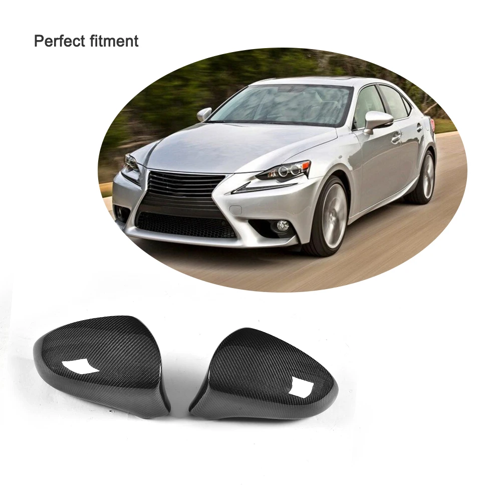 Carbon Fiber Auto Racing Car Side Mirror Covers For Lexus IS ES GS 2013-2017 LHD