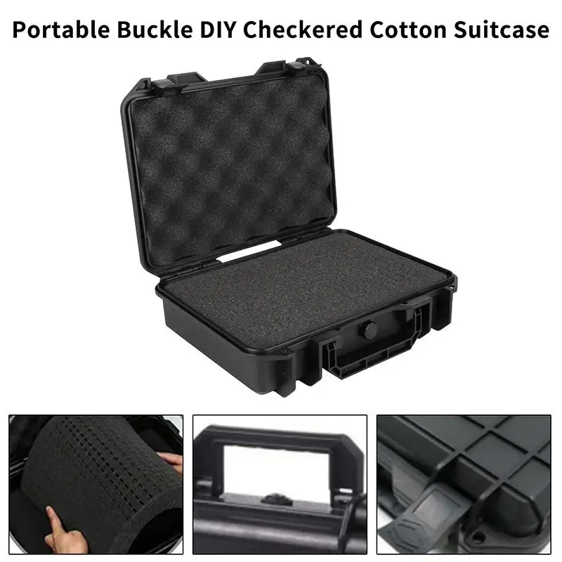 One Waterproof Rigid Carrying Tool Bag Pre Cut Foam Safety Storage Box Impact Resistant Hardware Toolbox