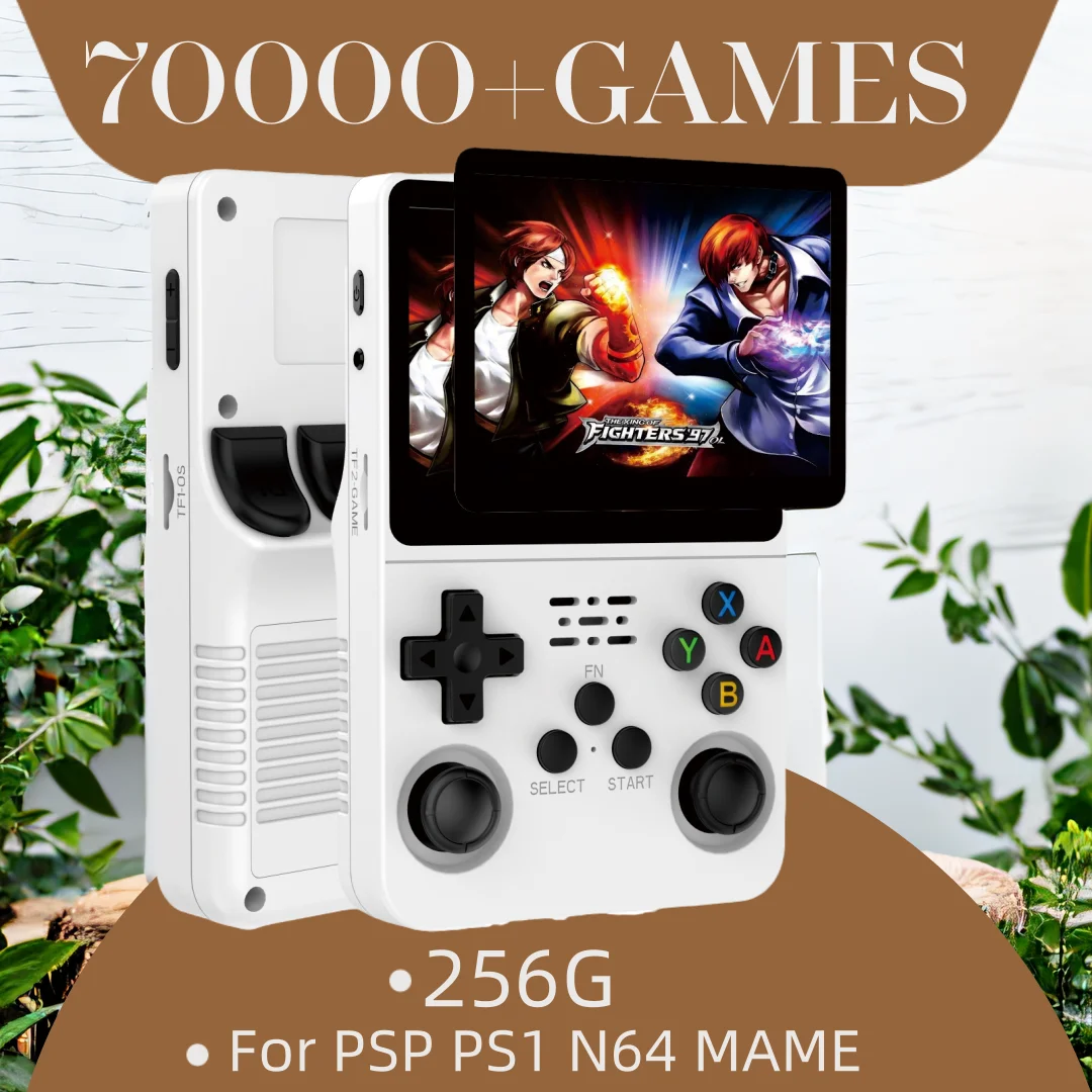 

256G Handheld Game Console 70000+Games Retro Arcade R36S Portable 3.5” IPS Screen For PSP PS1 N64 Christmas Gifts for Children