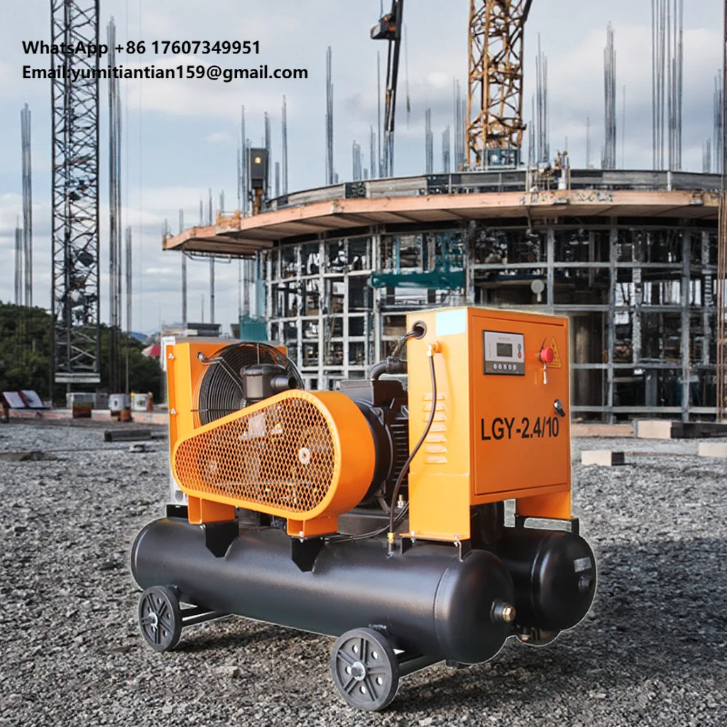 เครื่องเจาะหินไฟฟ้าเคลื่อนที่ ไคซาน LGY-2.4/10 พร้อมเครื่องอัดอากาศและค้อนลม