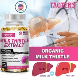Milk Thistle 6000 Mg Silymarin and Dandelion Root for Liver Health and Antioxidant Detoxification