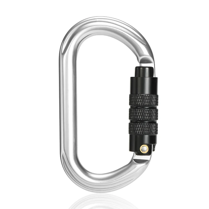 Locking Carabiner, Heavy Duty Screw Gate Aluminum Clip for Rock Climbing, Rappelling, Hammocks, Camping & Outdoor Safety Gear