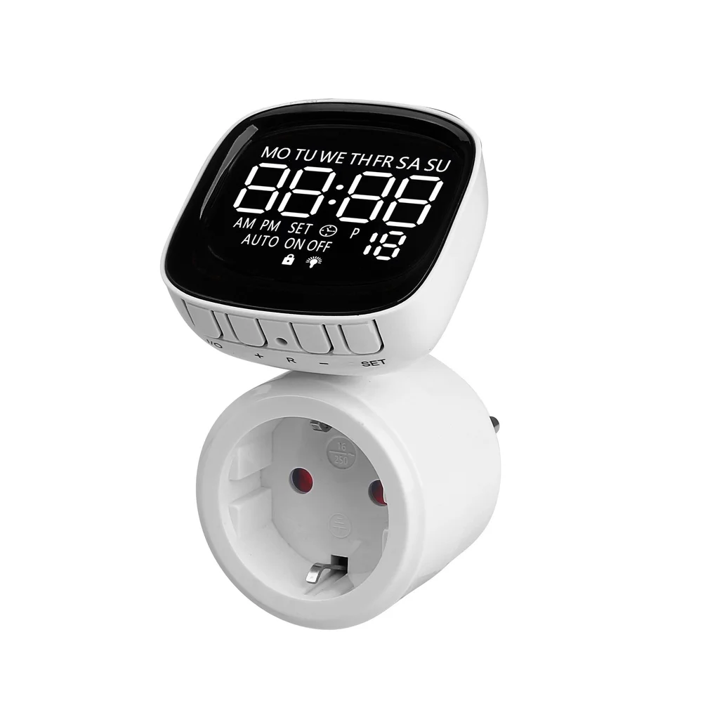 1PCS Adjustable Kitchen Timer-Outlet Programmable Rotatable-Timer Socket EU Standard German FOR FRENCH Compatible Kitchen
