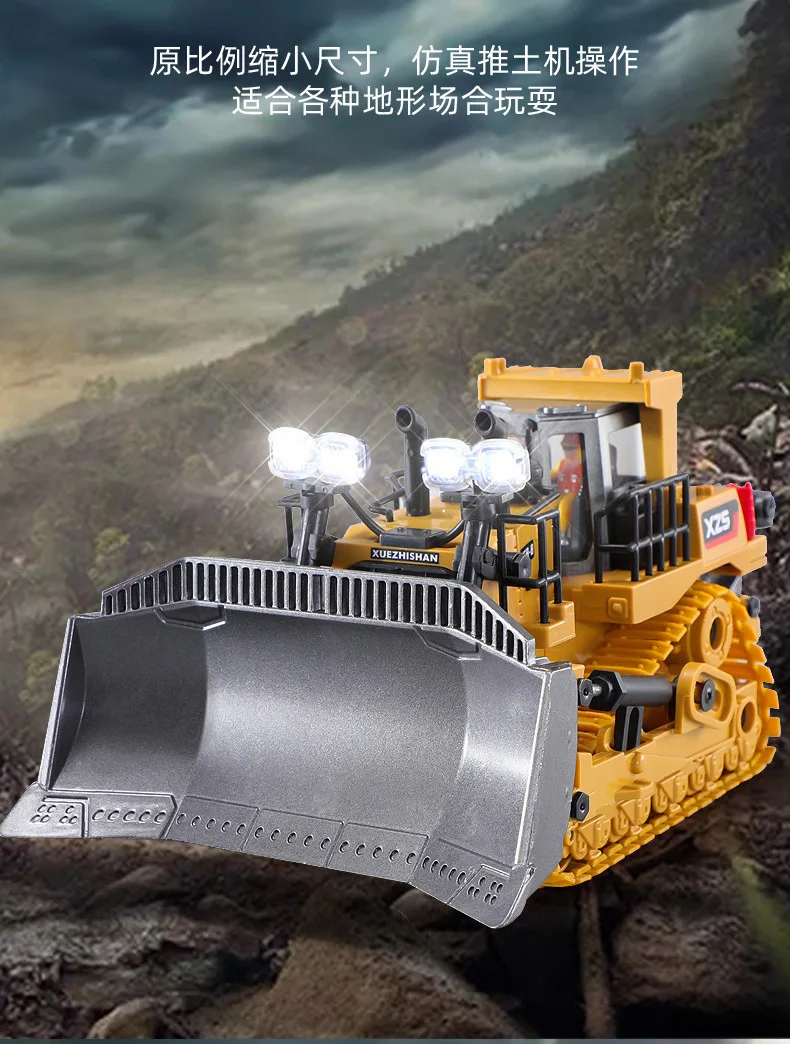 

New Rc Excavator Remote Control Alloy Truck 2.4g Rc Crawler Engineering Vehicle Truck Radio Control Dump Truck Children Gift Toy