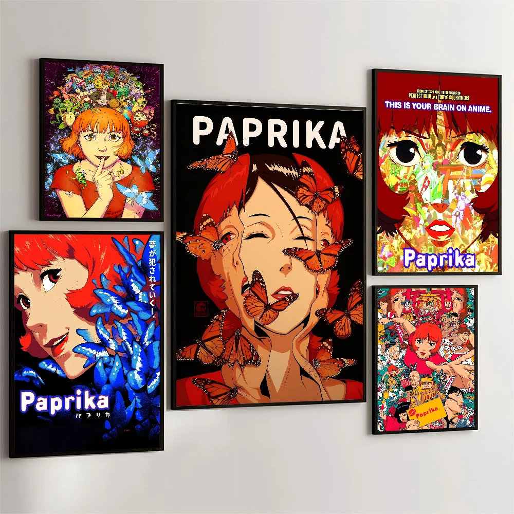 Pósteres de Anime P-Paprika, pegatina adhesiva de papel blanco, bricolaje, habitación, Bar, cafetería, decoración de habitación Kawaii